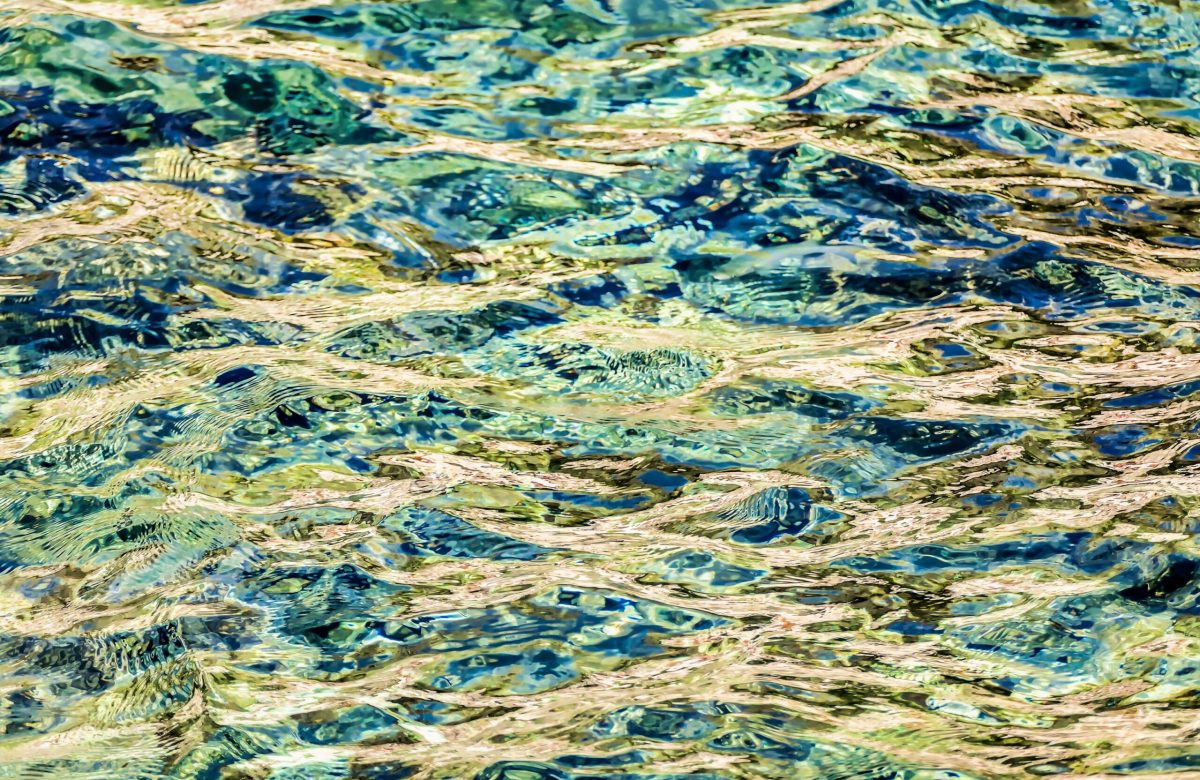 The beautiful waves on the surface of the sea captured in Dubrovnik province, Croatia
